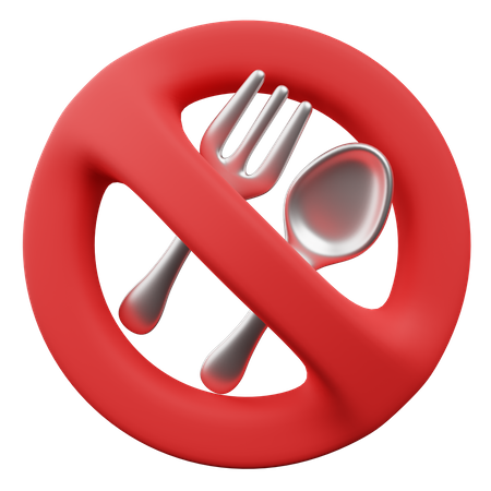 No Eat  3D Icon