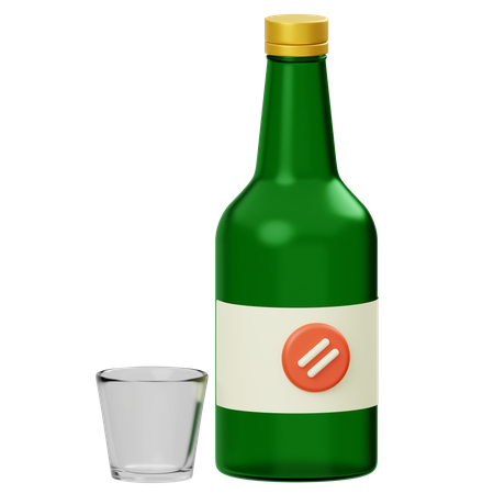 Soju  3D Icon