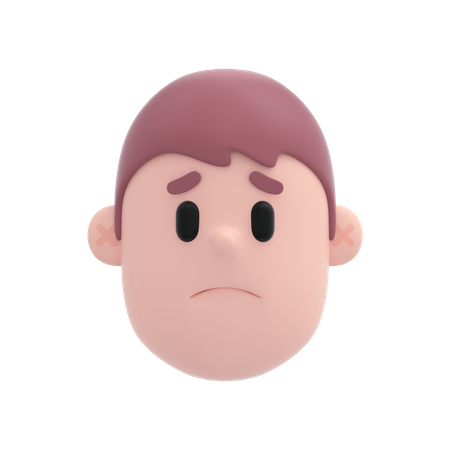 Sad Boy  3D Emoji