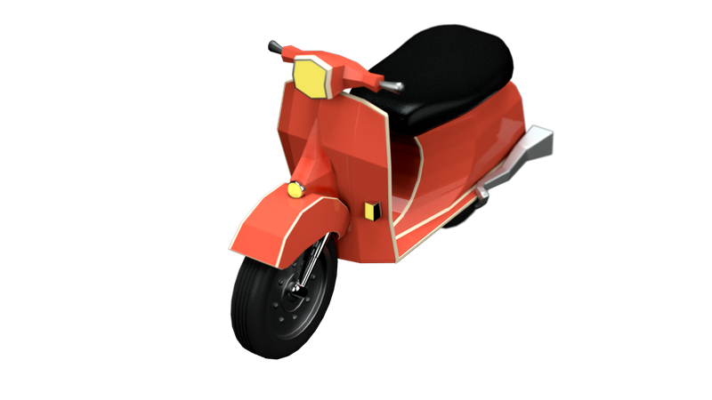 Scooter  3D Illustration