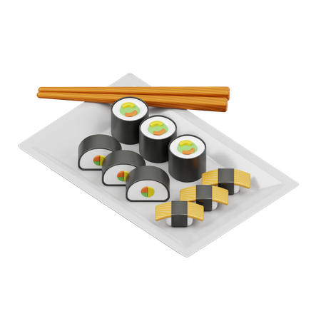 Sushi  3D Illustration