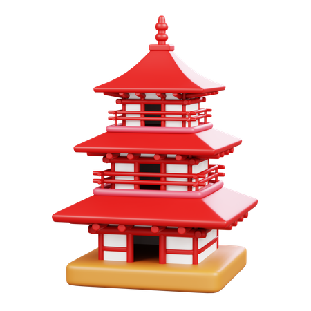 Pagoda  3D Icon