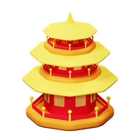 Pagoda  3D Icon