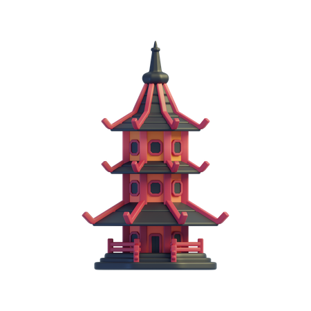 Pagoda  3D Icon