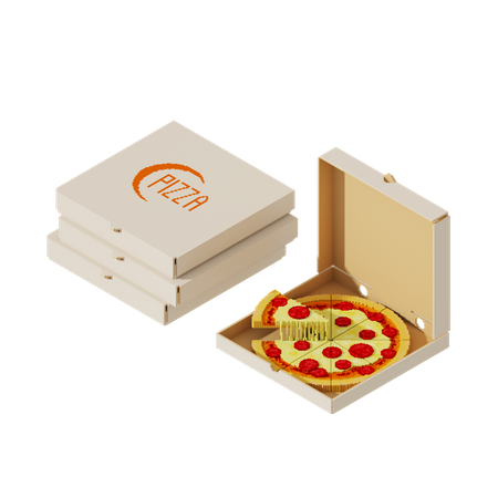 Pizza  3D Illustration