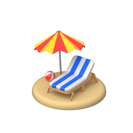 Praia  3D Icon