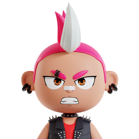 Punk  3D Icon