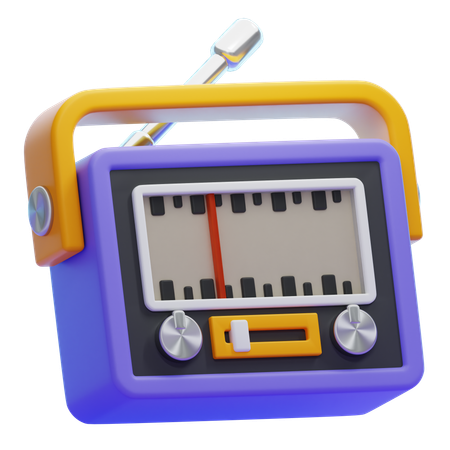 Rádio  3D Icon