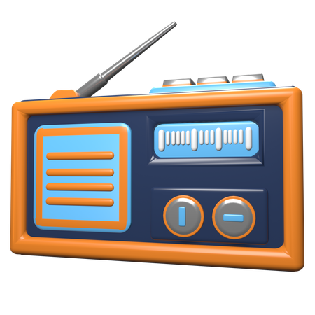 Rádio  3D Icon