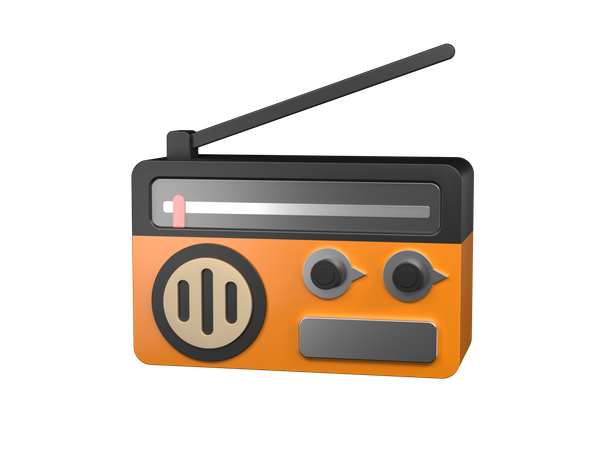 Rádio  3D Illustration