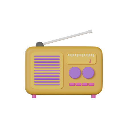 Rádio  3D Icon