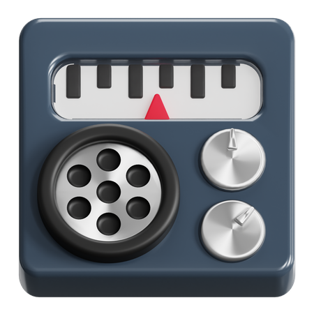 Rádio  3D Icon