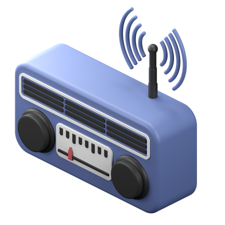 Rádio  3D Icon