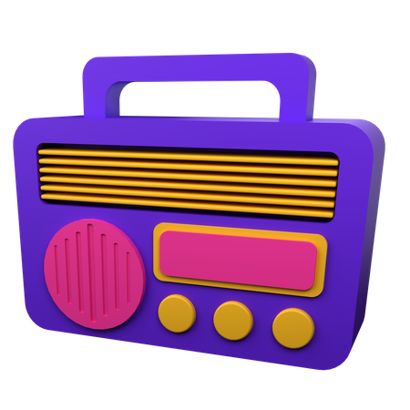 Rádio  3D Icon