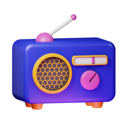 Rádio  3D Icon