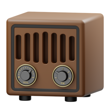 Rádio  3D Icon