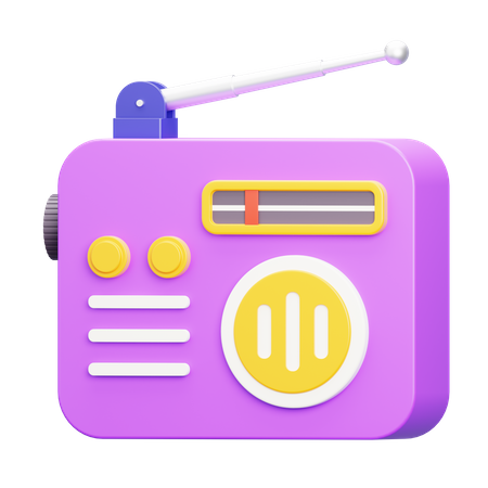 Rádio  3D Icon