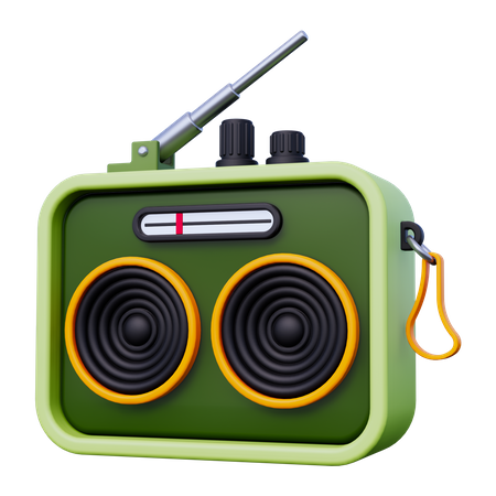 Rádio  3D Icon