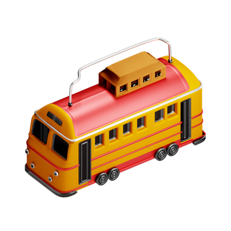 Tram  3D Icon