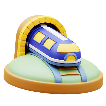 Trem  3D Icon