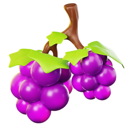 Uvas  3D Icon