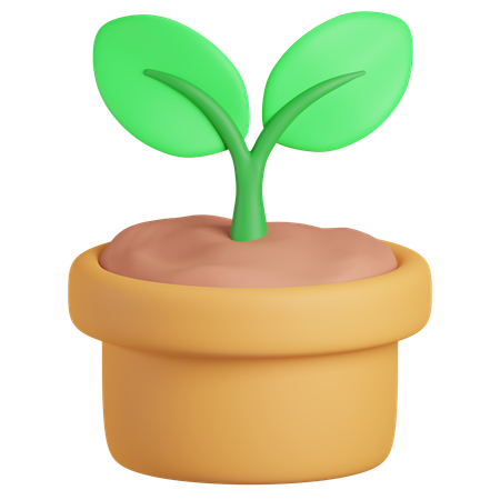 Vaso de planta  3D Icon