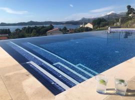 Magnificent new Villa Tofta on Lopud, Croatia. Sea views from the infinity pool, hotel u Lopudu