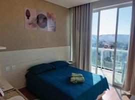 Apto 201 com varanda, self check-in, ar, TV e 14km aeroporto, hotell i Lagoa Santa