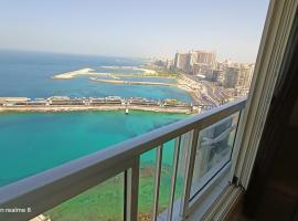 Gleem Luxury Condo Direct Sea view G18, hotell i Alexandria