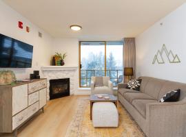 600 SQFT 1 Bed 1 Bath Mountain View Suite at Cascade Lodge in Whistler Village Sleeps 4, viešbutis mieste Vistleris