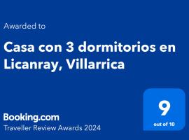 Casa con 3 dormitorios en Licanray, Villarrica, hotel u gradu Licanray