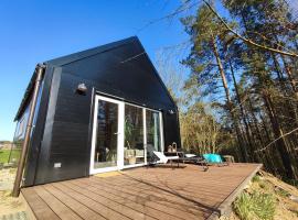 Modern Sauna Cabin in Horse Ranch, chalet de montaña en Lieplaukė