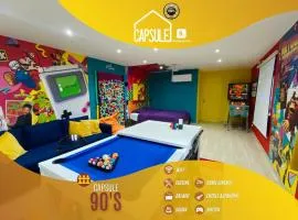 Capsule 90's - Jacuzzi - Sauna - Flipper - Billard - Netflix - Nintendo Switch & Jeux -