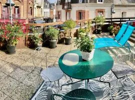 Appartement cosy avec grande terrasse vue mer