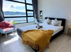 JQ1 SEA & POOL or CITY View WIFI I WASHING MACHINE for Seaview unit I CUCKOO WATER Jesselton Quay by R2