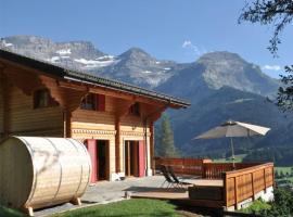 Chalet Edelweiss Breathtaking Glacier View, hotell sihtkohas Les Diablerets