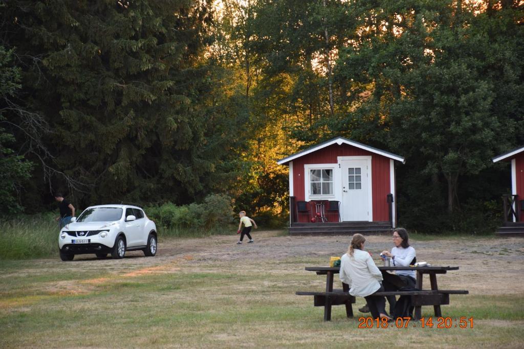 Kapellskärs camping tesisinde konaklayan konuklar