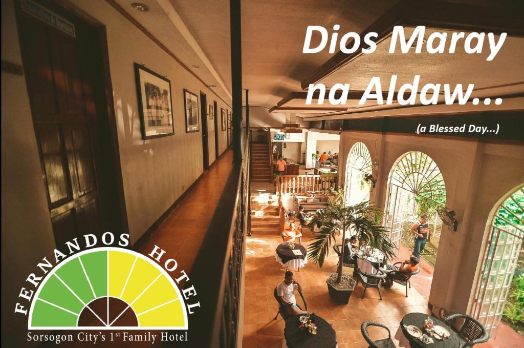 une affiche pour une boutique sans allergie avec vue sur le hall dans l'établissement Fernando's Hotel, à Sorsogon