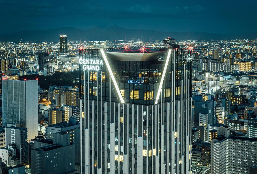 Utsikt over Osaka, enten fra hotellet eller fra et annet sted