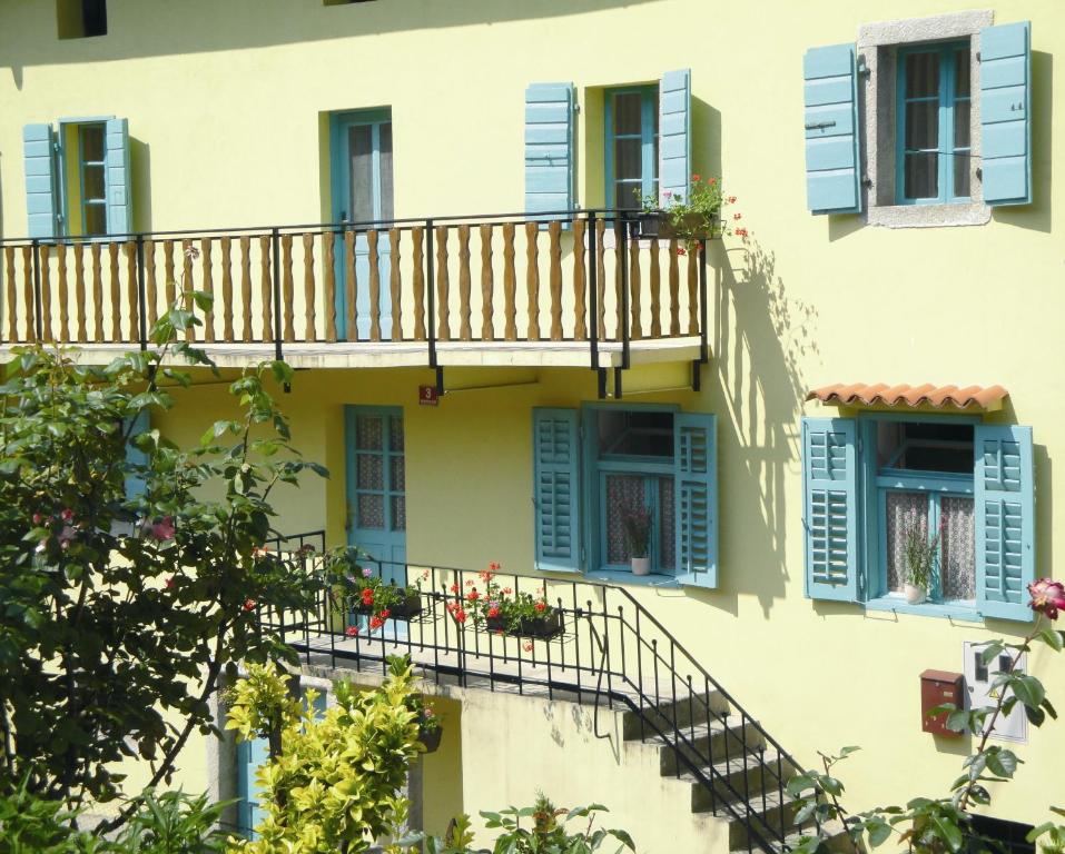 A balcony or terrace at Authentic traditional Soca Valley home