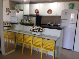 A cozinha ou kitchenette de Apartamento com vista pro mar - Beach Way