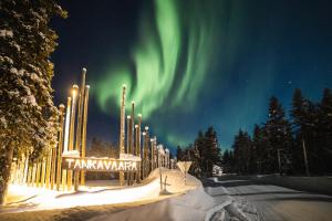 Tankavaara Gold Village að vetri til