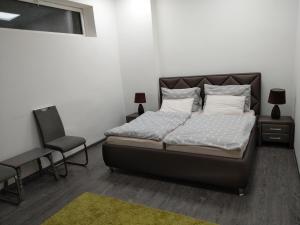 Postel nebo postele na pokoji v ubytování Silver Dream Apartmanház