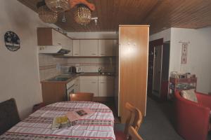 מטבח או מטבחון ב-Chasa Brunold (2.5-Zi.-Dachmaisonette-WG Süd)