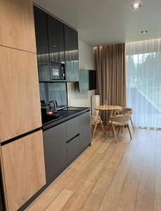 A kitchen or kitchenette at Bukovel Village Apartments