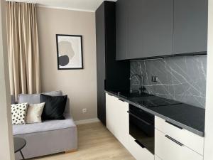 Apartament Black Sarbinowo 주방 또는 간이 주방