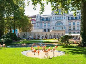 A garden outside ibis Antwerpen Centrum