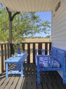 En balkong eller terrasse på Bungalow Mobilhome Agua en Chiclana de la Frontera, Cádiz