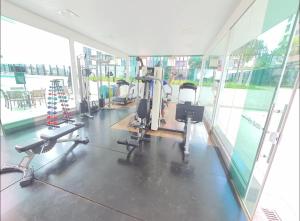 Fitness centrum a/nebo fitness zařízení v ubytování Hotel Athos Bulcão