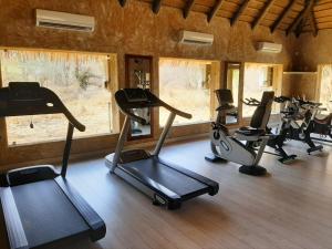 Fitnes oz. oprema za telovadbo v nastanitvi Kapama River Lodge